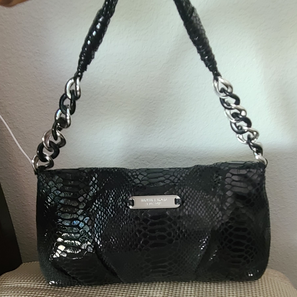 Michael Kors Black Embossed Leather Bag
